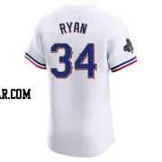 Nolan Ryan Men's Texas Rangers Gold Elite White 2024 Collection Jersey