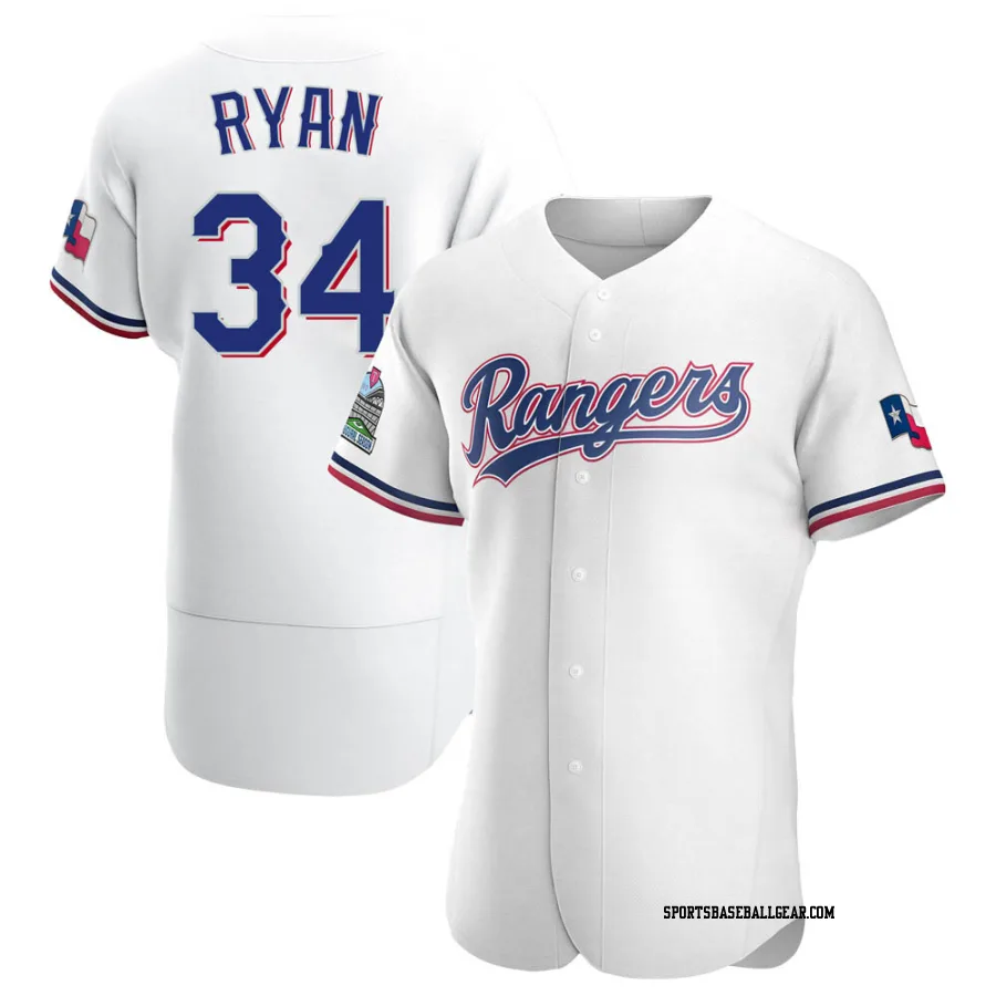 Nolan Ryan Men's Texas Rangers White Authentic Home Jersey