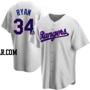 Nolan Ryan Men's Texas Rangers White Replica Home Cooperstown Collection 2023 World Series Champions Jersey