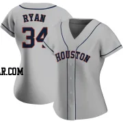 Nolan Ryan Women's Houston Astros Gray Authentic Road 2020 Jersey