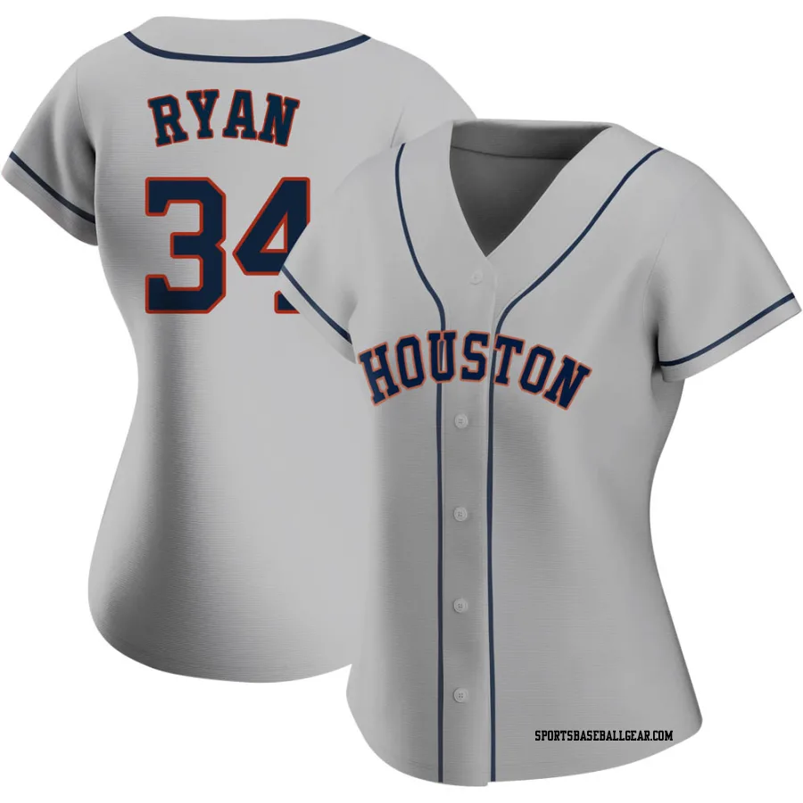 Nolan Ryan Women's Houston Astros Gray Authentic Road 2020 Jersey