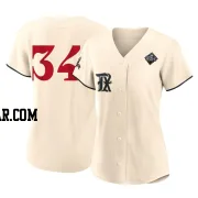 Nolan Ryan Women's Texas Rangers Cream Authentic 2023 City Connect 2023 World Series Jersey