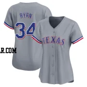 Nolan Ryan Women's Texas Rangers Gray Limited Away Jersey