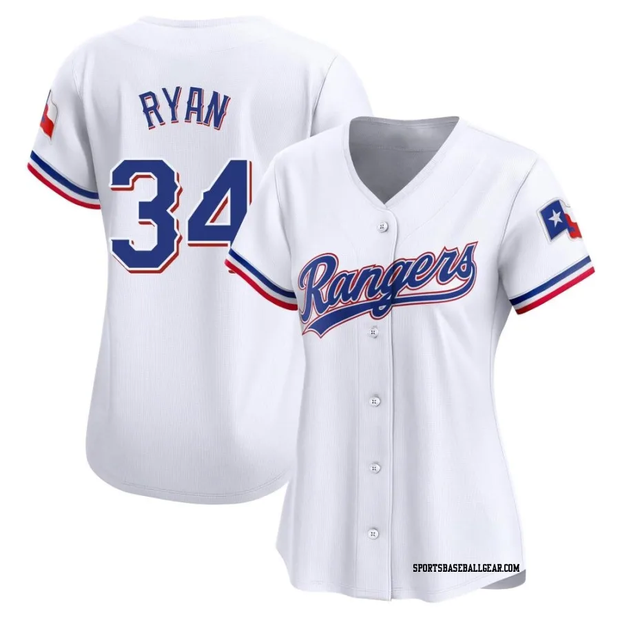 Nolan Ryan Women's Texas Rangers White Limited Home Jersey