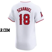 Nolan Schanuel Men's Los Angeles Angels White Elite Home Jersey