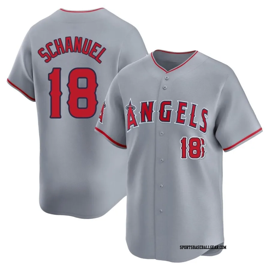 Nolan Schanuel Youth Los Angeles Angels Gray Limited Away Jersey