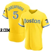 Nomar Garciaparra Men's Boston Red Sox Gold/Light Authentic Blue 2021 City Connect Jersey