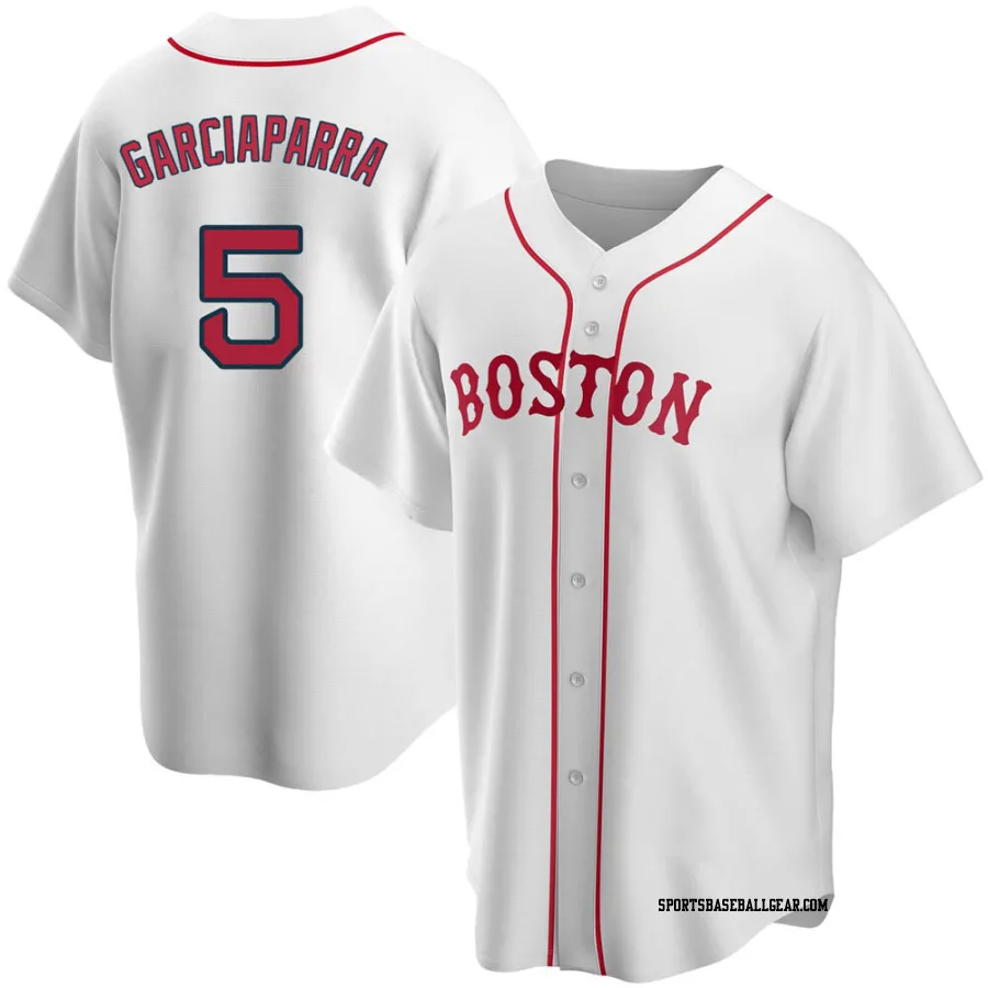 Nomar Garciaparra Men's Boston Red Sox White Replica Alternate Jersey