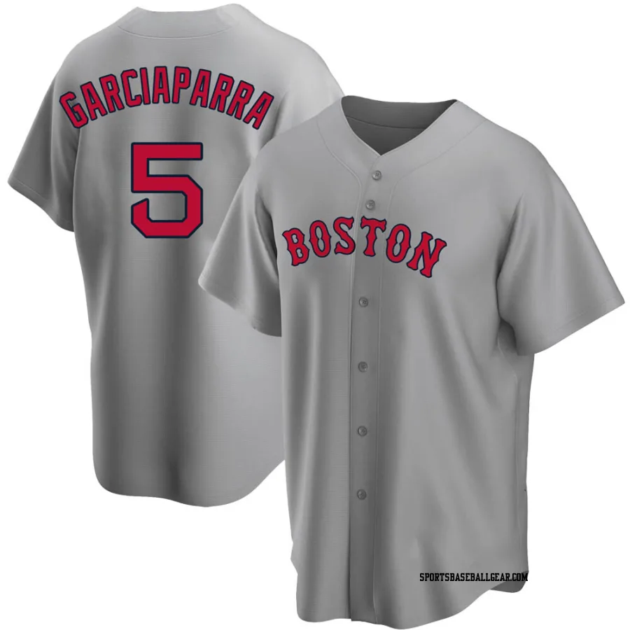 Nomar Garciaparra Youth Boston Red Sox Gray Replica Road Jersey