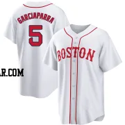 Nomar Garciaparra Youth Boston Red Sox White Replica 2021 Patriots' Day Jersey