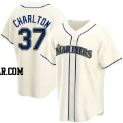 Norm Charlton Men's Seattle Mariners Cream Replica Alternate Jersey