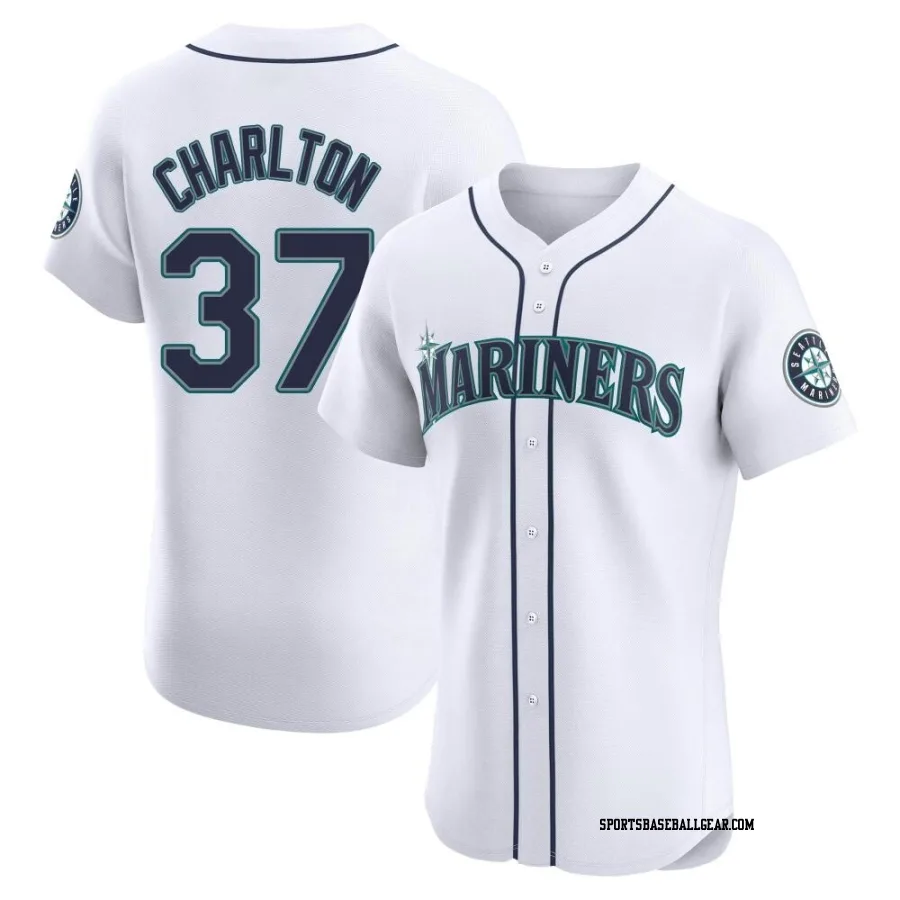 Norm Charlton Men's Seattle Mariners White Elite Home Jersey