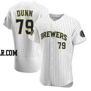 Oliver Dunn Men's Milwaukee Brewers White Authentic Alternate Jersey