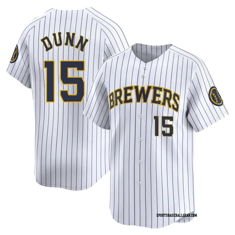 Oliver Dunn Men's Milwaukee Brewers White Limited Alternate Jersey