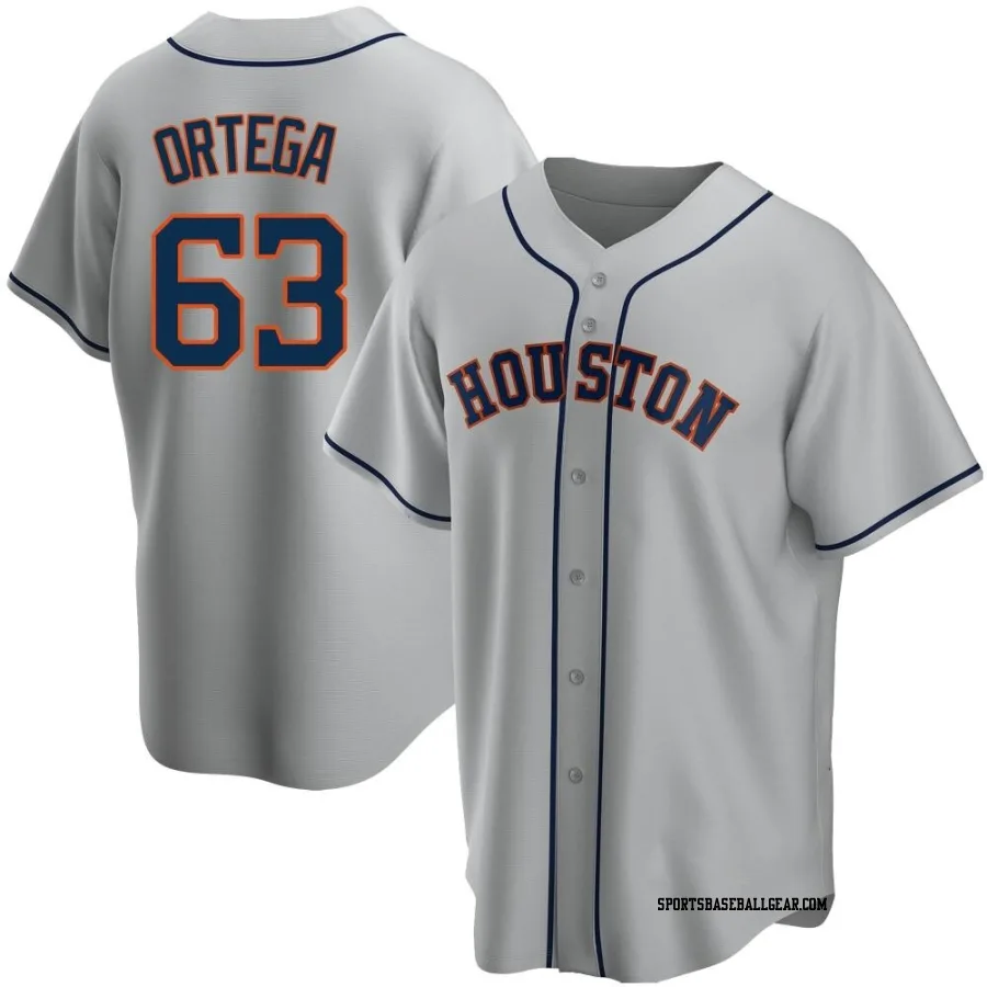 Oliver Ortega Men's Houston Astros Gray Replica Road Jersey