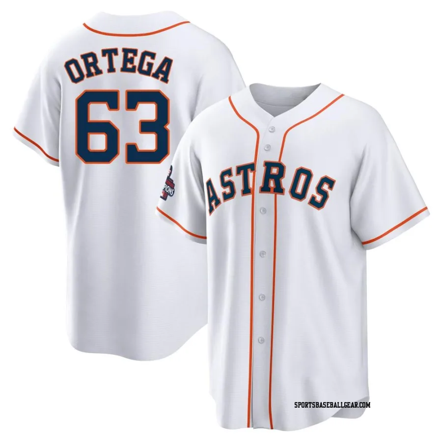 Oliver Ortega Men's Houston Astros White Replica 2022 World Series Champions Home Jersey