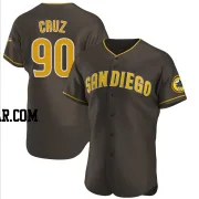 Omar Cruz Men's San Diego Padres Brown Authentic Road Jersey