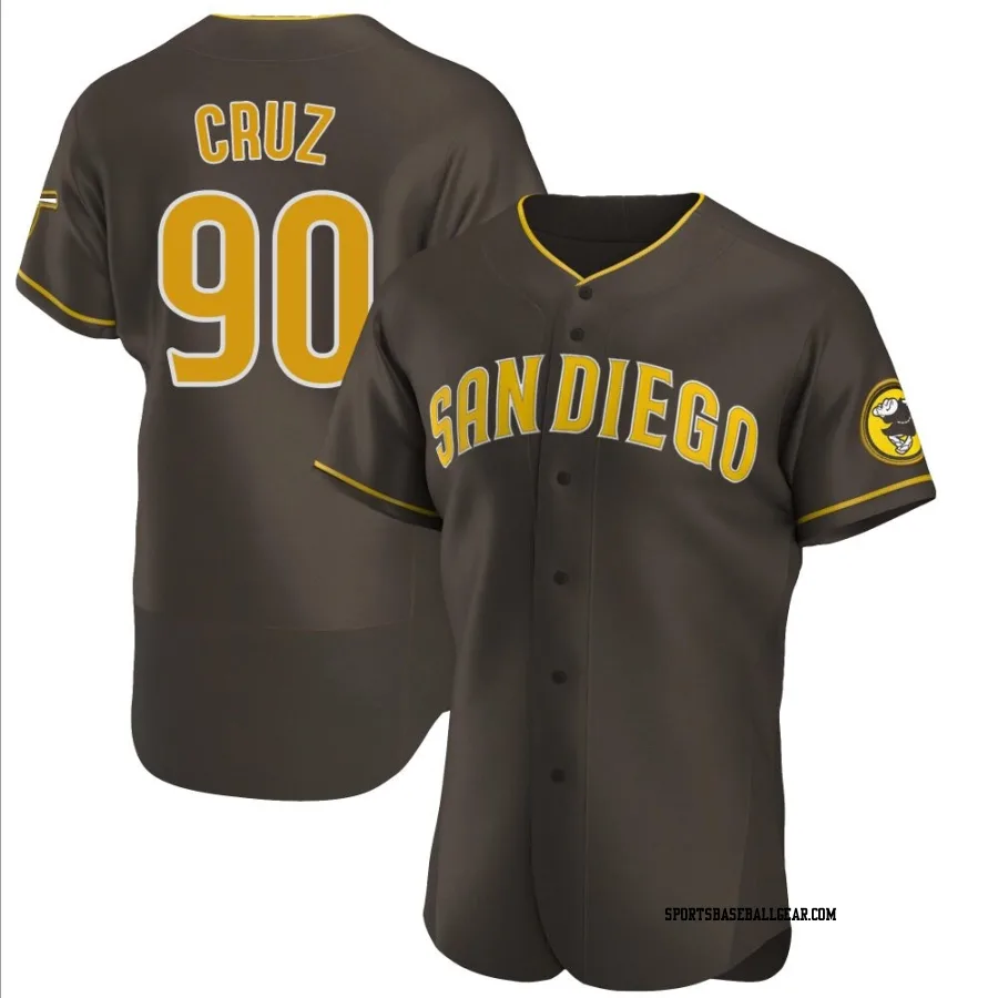 Omar Cruz Men's San Diego Padres Brown Authentic Road Jersey