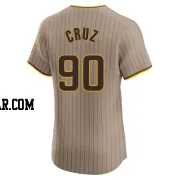 Omar Cruz Men's San Diego Padres Brown Elite Alternate Jersey