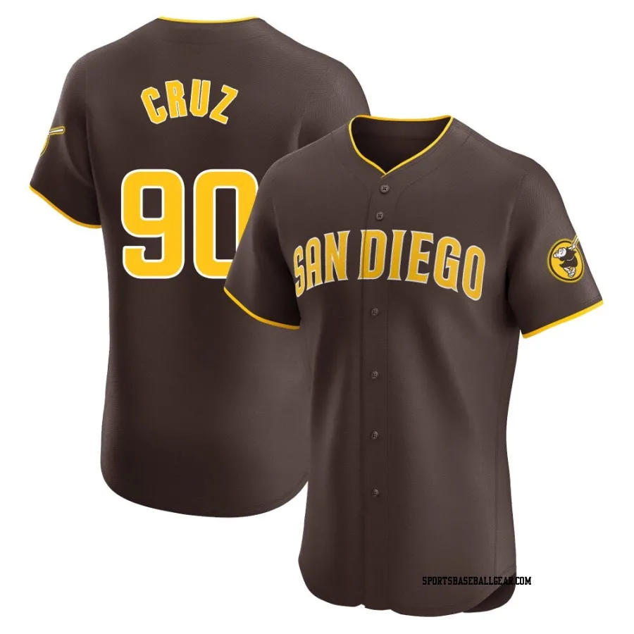 Omar Cruz Men's San Diego Padres Brown Elite Road Vapor Premier Jersey