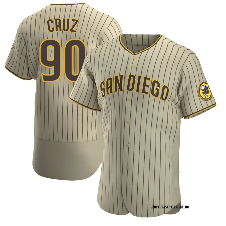 Omar Cruz Men's San Diego Padres Tan/Brown Authentic Alternate Jersey