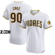 Omar Cruz Men's San Diego Padres White Elite Home Patch Jersey