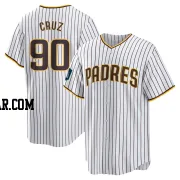 Omar Cruz Men's San Diego Padres White Replica 2024 World Tour Seoul Series Home Jersey