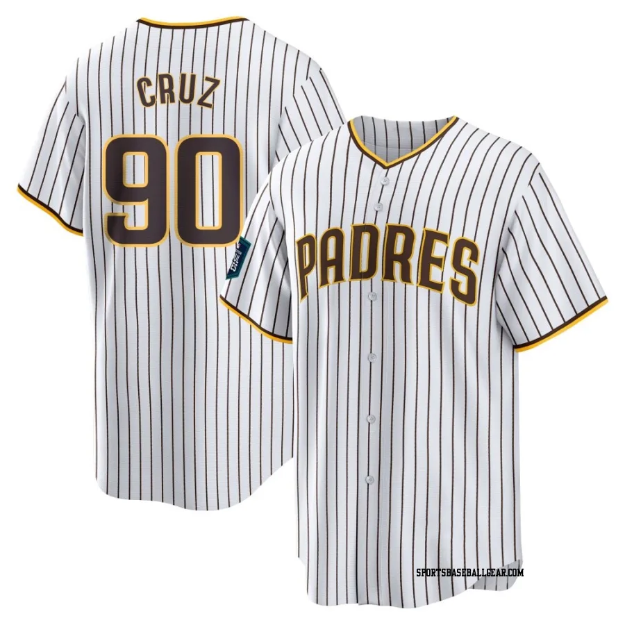 Omar Cruz Men's San Diego Padres White Replica 2024 World Tour Seoul Series Home Jersey