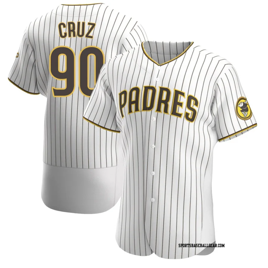 Omar Cruz Men's San Diego Padres White/Brown Authentic Home Jersey