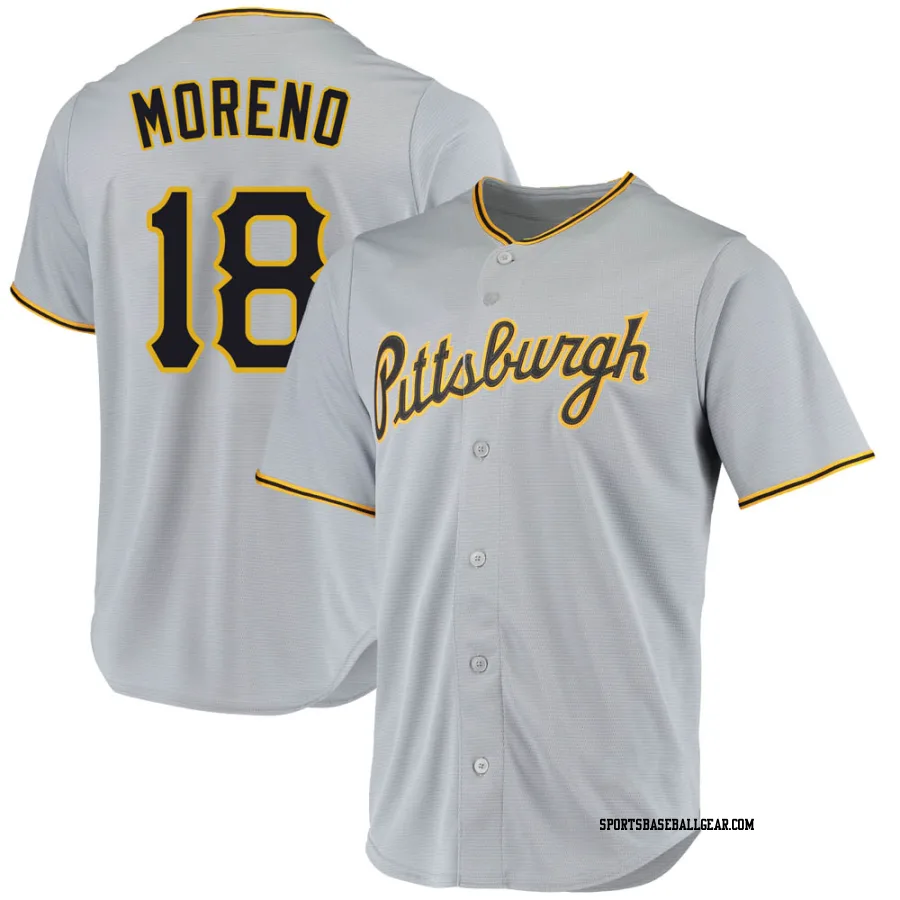 Omar Moreno Men's Pittsburgh Pirates Gray Replica Road Jersey