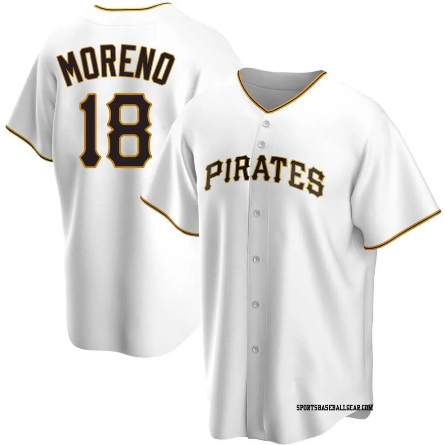 Omar Moreno Men's Pittsburgh Pirates White Replica Home Jersey