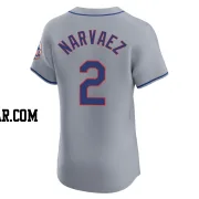 Omar Narvaez Men's New York Mets Gray Elite Road Jersey