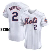 Omar Narvaez Men's New York Mets White Elite Home Jersey