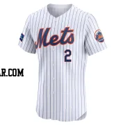 Omar Narvaez Men's New York Mets White Elite Home Patch Jersey