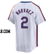 Omar Narvaez Men's New York Mets White Limited Cooperstown Collection Jersey