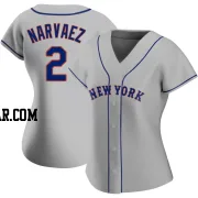 Omar Narvaez Women's New York Mets Gray Authentic Road Jersey