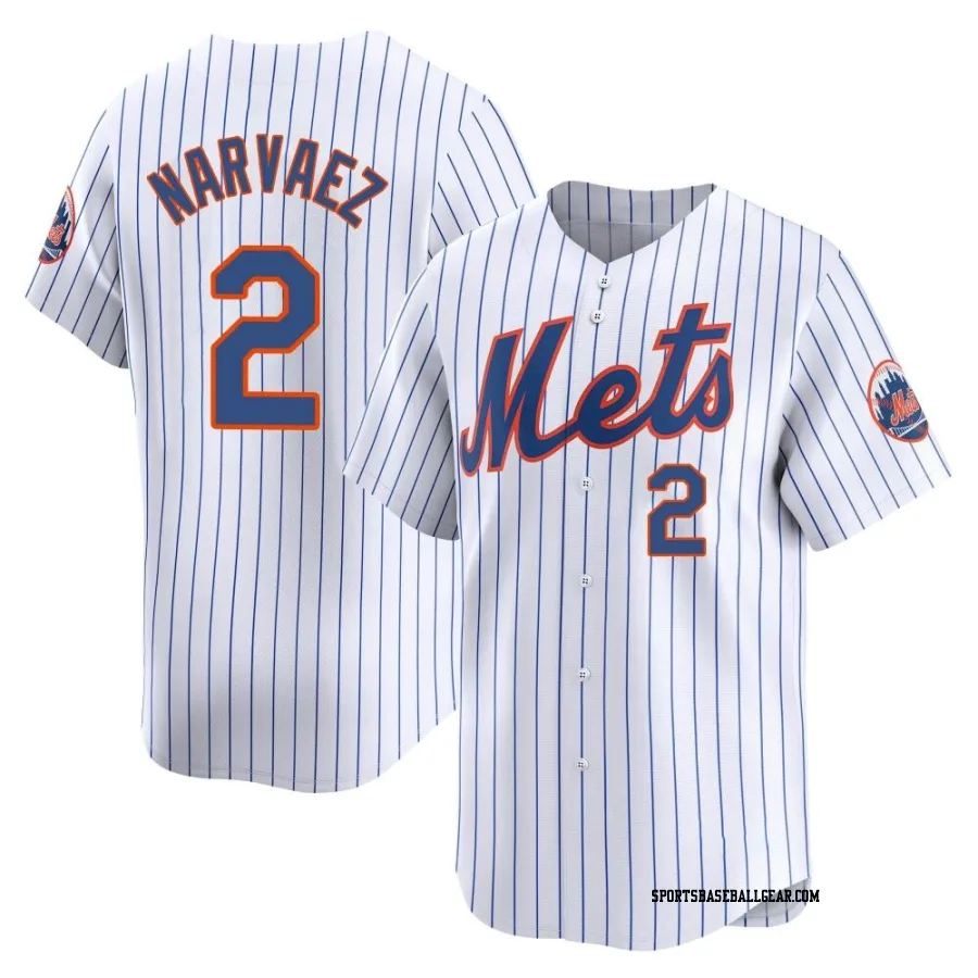 Omar Narvaez Youth New York Mets White Limited Home Jersey