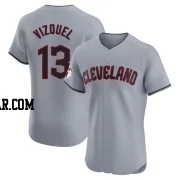 Omar Vizquel Men's Cleveland Guardians Gray Elite Road Jersey