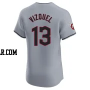 Omar Vizquel Men's Cleveland Guardians Gray Elite Road Jersey