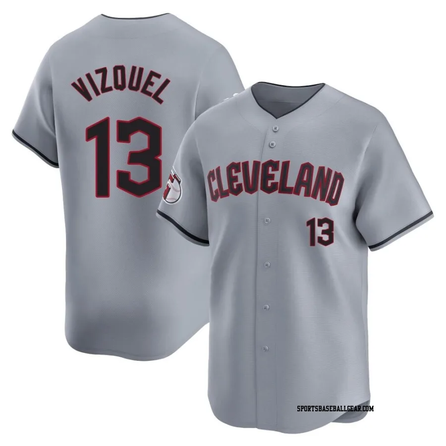 Omar Vizquel Men's Cleveland Guardians Gray Limited Road Jersey