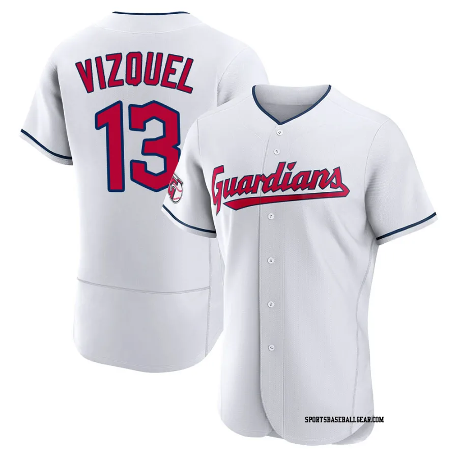 Omar Vizquel Men's Cleveland Guardians White Authentic Home Jersey