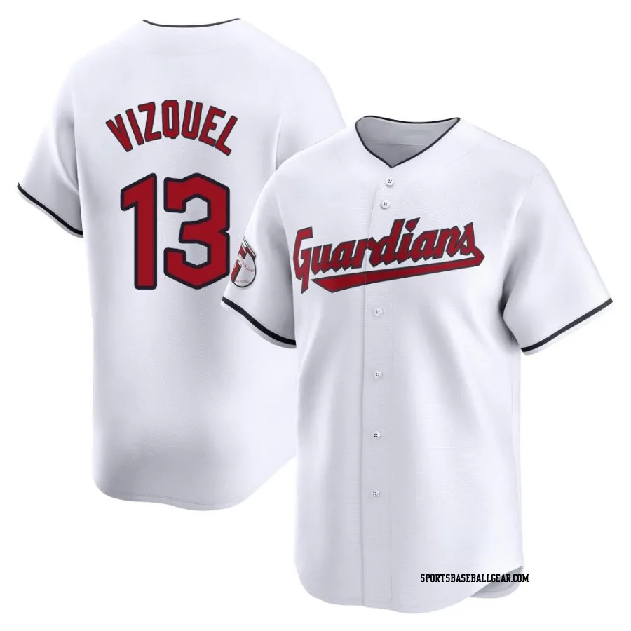 Omar Vizquel Men's Cleveland Guardians White Limited Home Jersey