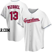 Omar Vizquel Men's Cleveland Guardians White Replica Home Jersey