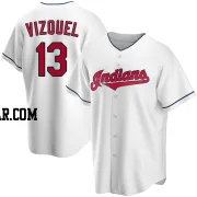 Omar Vizquel Men's Cleveland Guardians White Replica Home Jersey