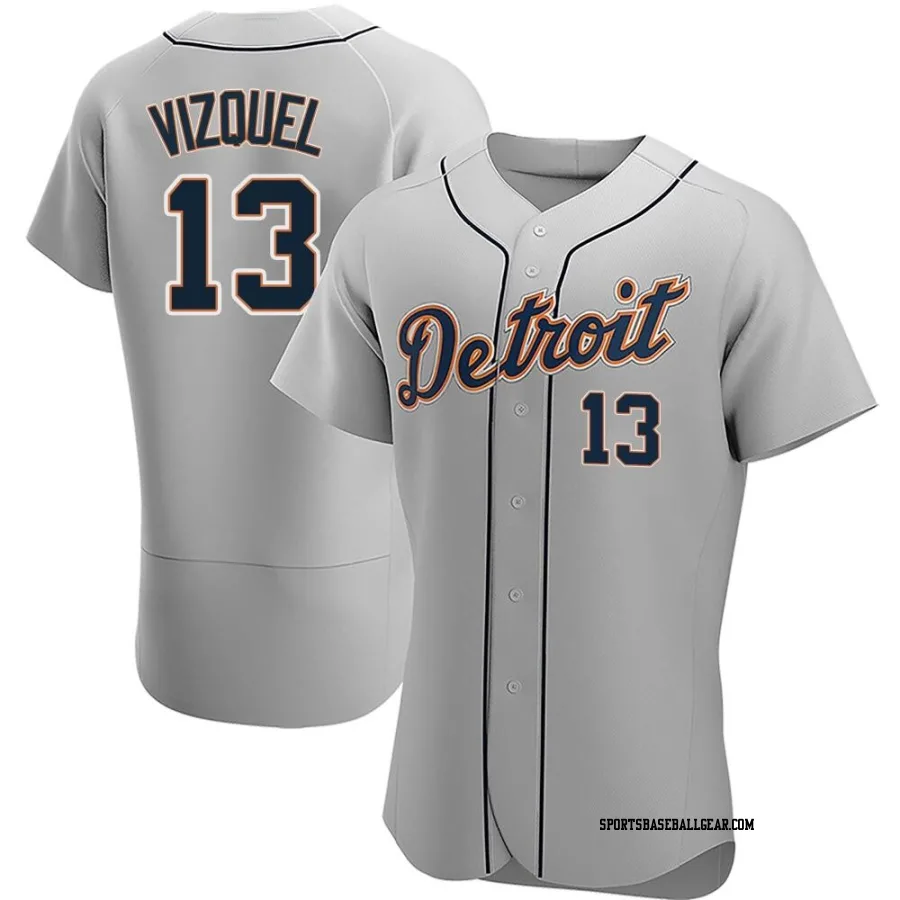 Omar Vizquel Men's Detroit Tigers Gray Authentic Road Jersey