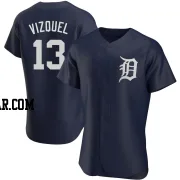 Omar Vizquel Men's Detroit Tigers Navy Authentic Alternate Jersey