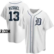 Omar Vizquel Men's Detroit Tigers White Replica Home Jersey