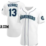 Omar Vizquel Men's Seattle Mariners White Authentic Home Jersey