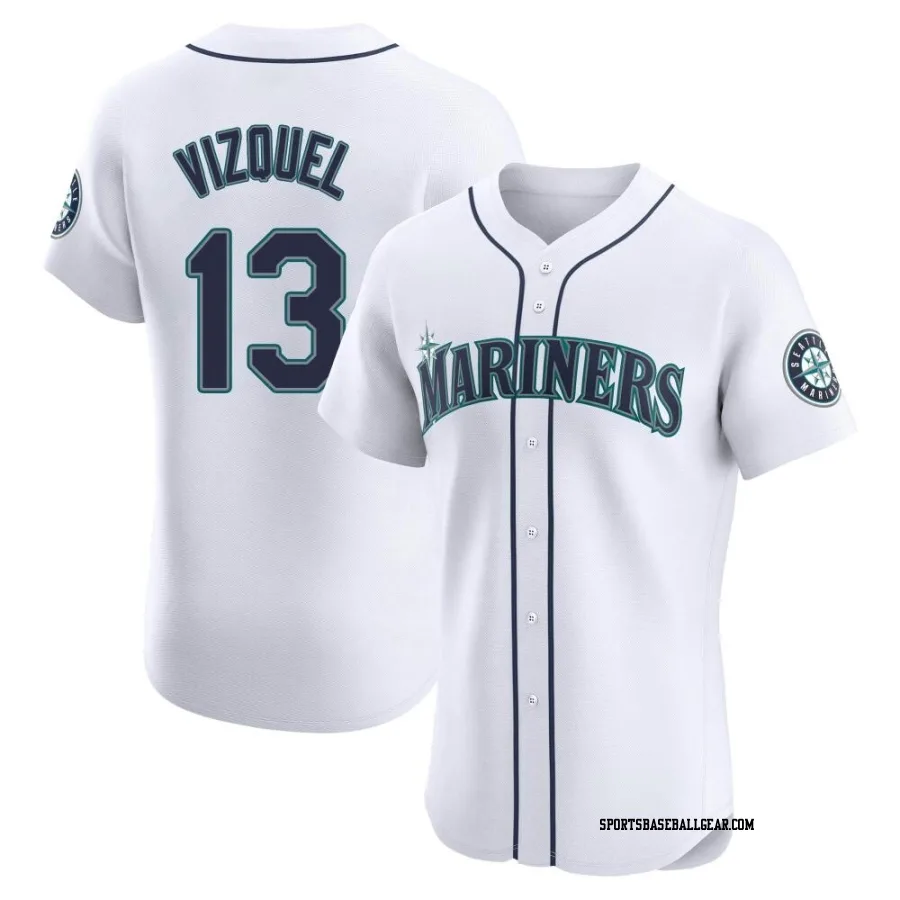 Omar Vizquel Men's Seattle Mariners White Elite Home Jersey