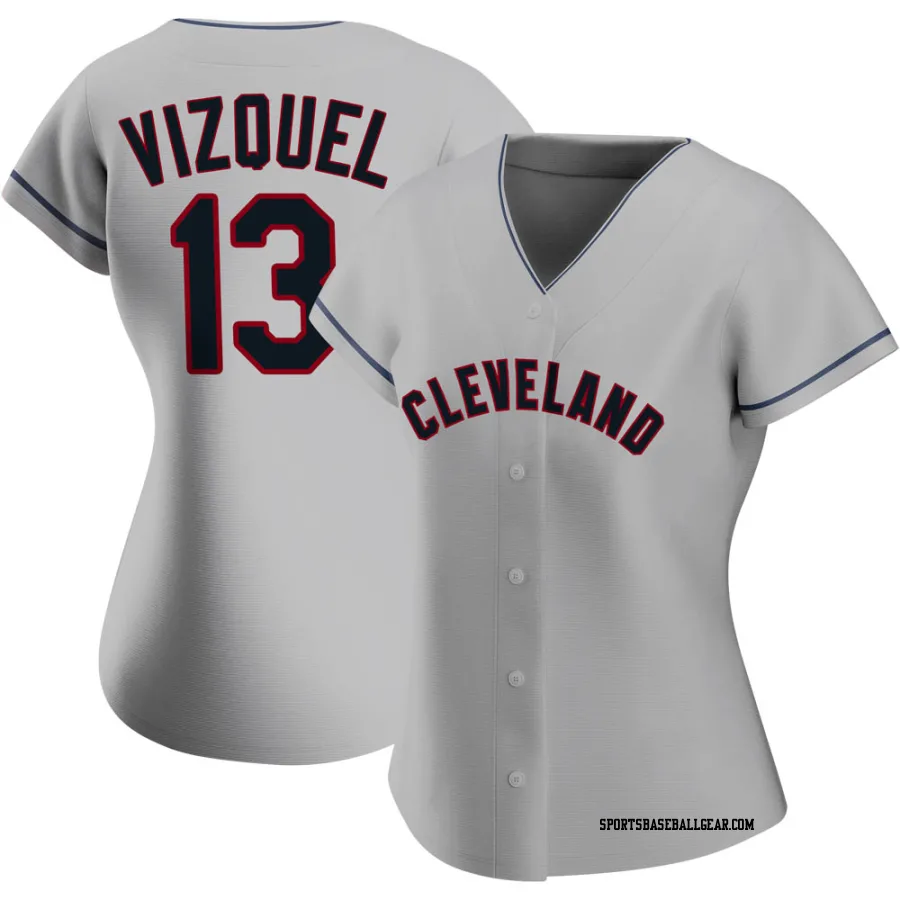 Omar Vizquel Women's Cleveland Guardians Gray Replica Road Jersey